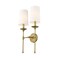 Z-Lite Emily 2 Light Wall Sconce, Rubbed Brass & Off White 3033-2S-RB - alternate 1